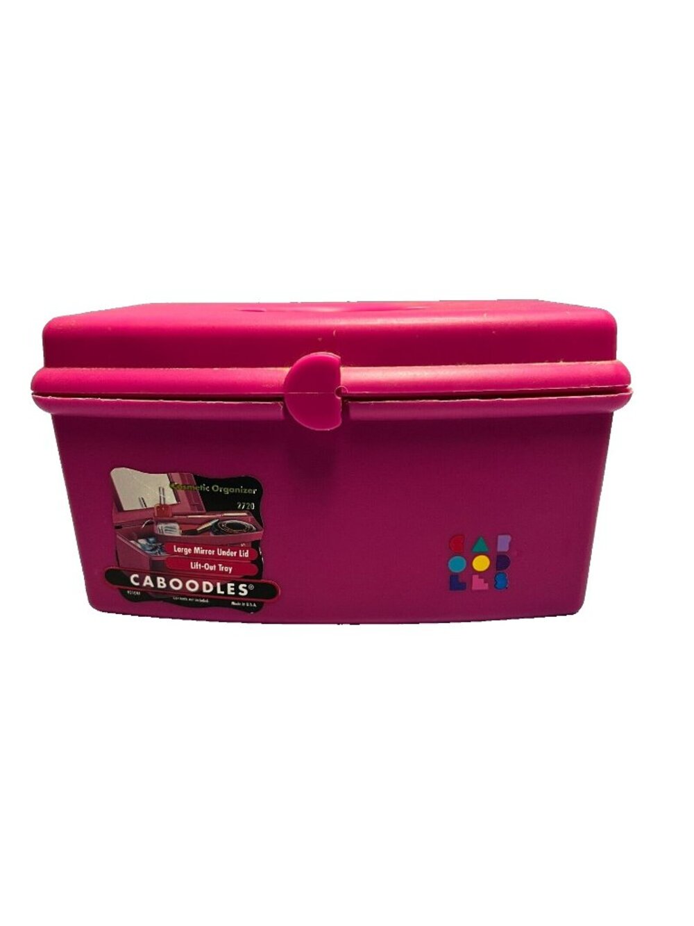 VTG 90's Pink Caboodles #2720 Cosmetic Organizer w/ Original Mirror Tray